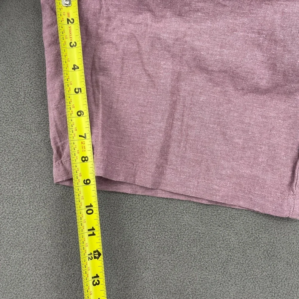 Old Navy Slim Linen Blend Chino Shorts Mens 36‎ Tall Pink Mid Rise Performance